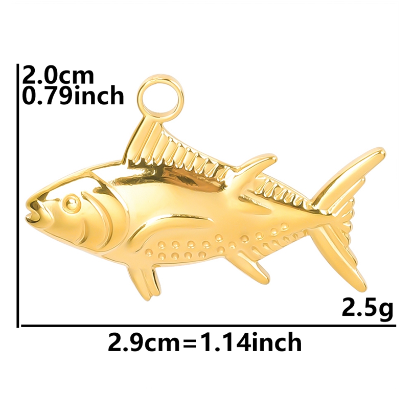 Colgante de acero inoxidable para la fabricación de joyas, dijes de animales marinos, concha, estrella de mar, Tortuga, tiburón, mariposa, Color dorado, 5 unidades por lote