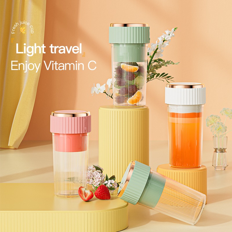 450ml juiceblender 6 blader bærbar fruktjuicer blender oppladbar juicer mini hastighet blender