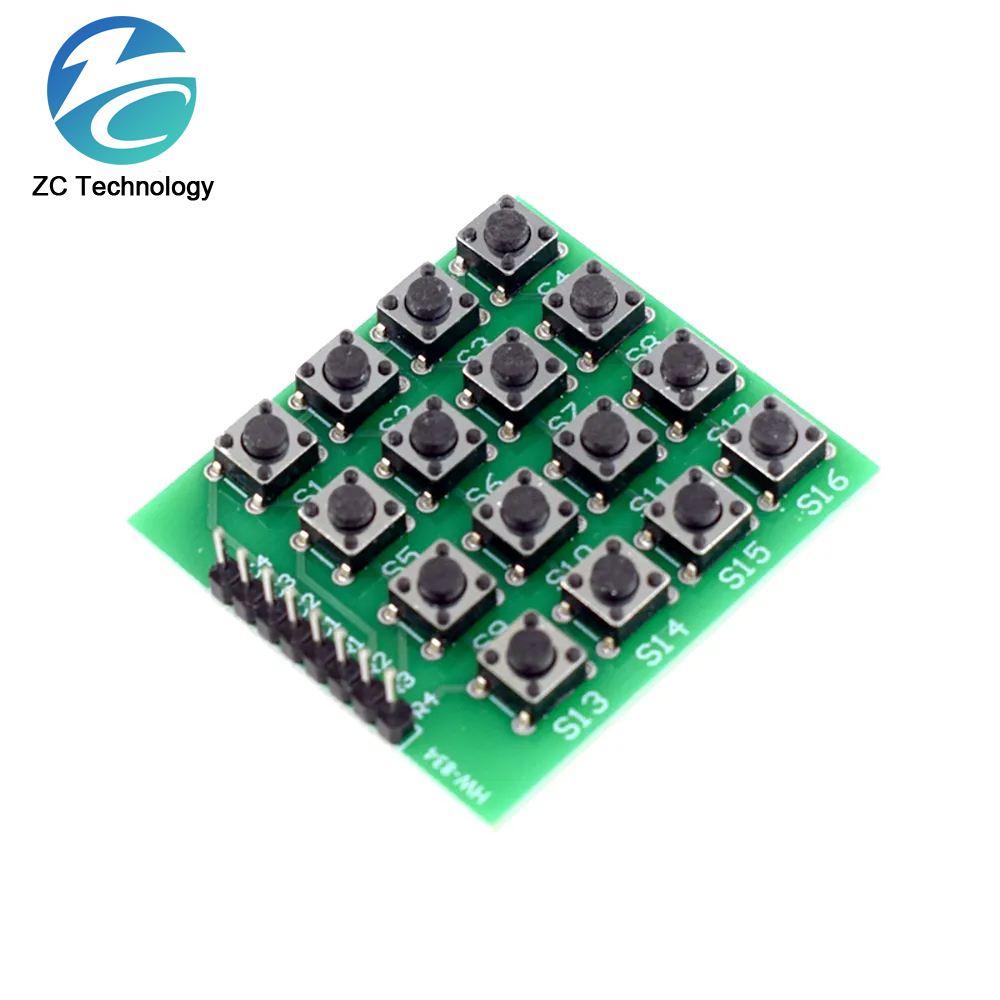 8pin 4x4 4*4 Matrix 16 Tasten Taste Tastatur Tastatur Breadboard Modul Mcu für arduino Diy Kit