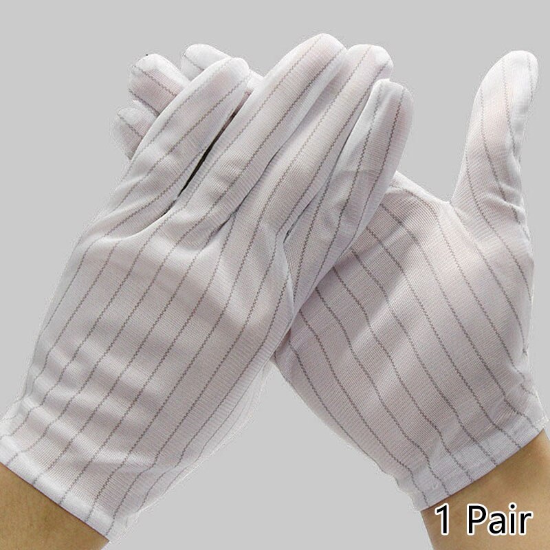 1Pair White Labor Insurance Thick Cotton Medium And Thick Etiquette Wenwan Inspection Gloves Work Cotton Cloth Thin: B / M