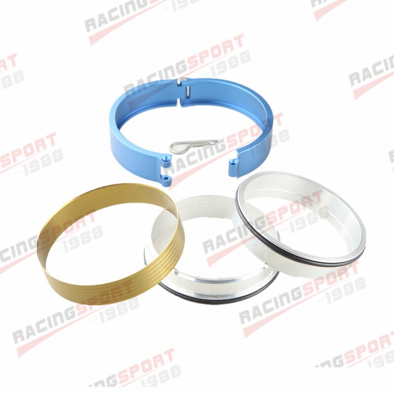 Aluminum Universal 4&quot; inch Turbo Clamshell Clamps Clamp Blue