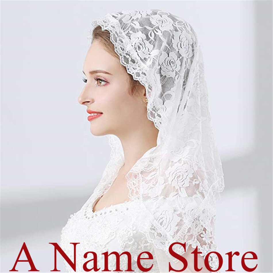 Voile en Dentelle blanche pour église, style catholique, couvre-chef,