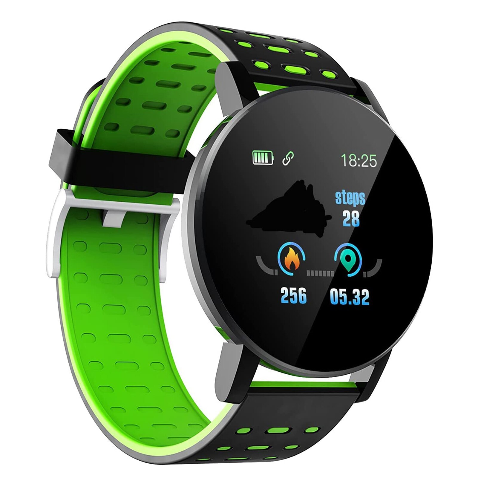 Smartwatch Walk Step Counter Heart Rate Blood Pressure Monitor Bracelet Pedometer Waterproof Fitness Tracker