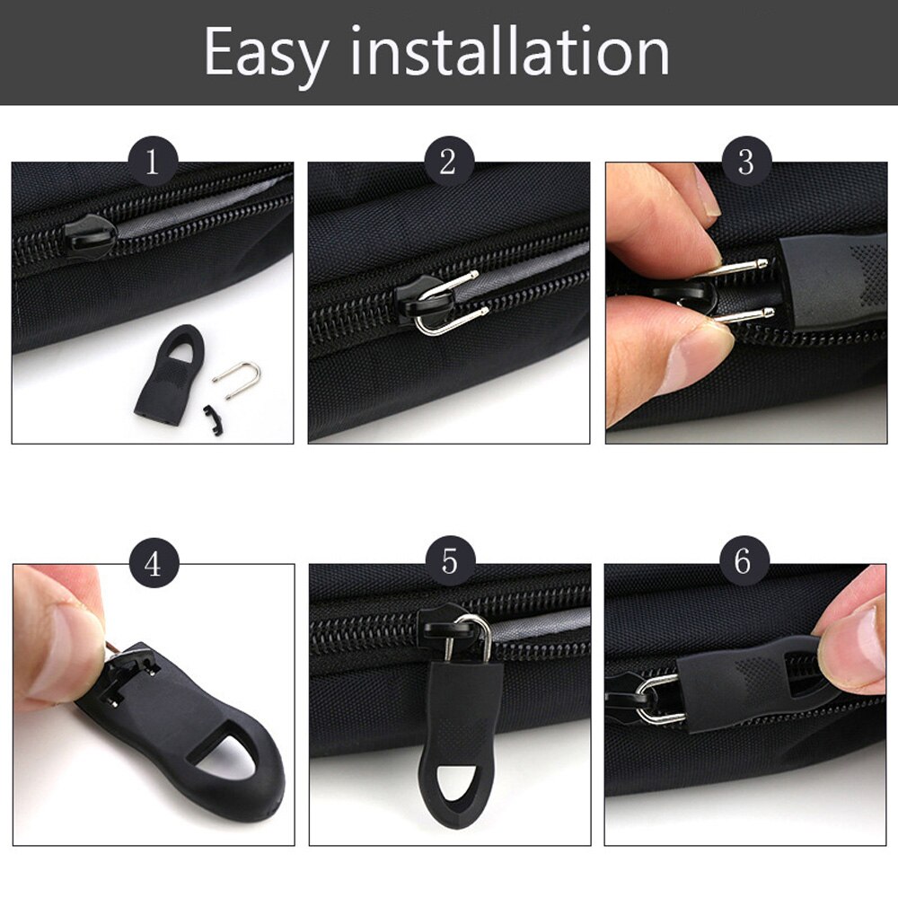 Juego de reparación de cremallera desmontable Universal, tirador de cremallera para bolsa de viaje, Maleta, mochila, accesorio de coser DIY, Uds.