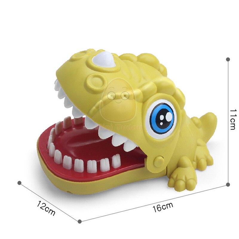 Kid Biting Hand coccodrillo Dinosaur Shark Bite Finger scherzi novità Classic Sound Light Party gioco da tavolo giocattoli per bambini regalo: Yellow Dinosaur