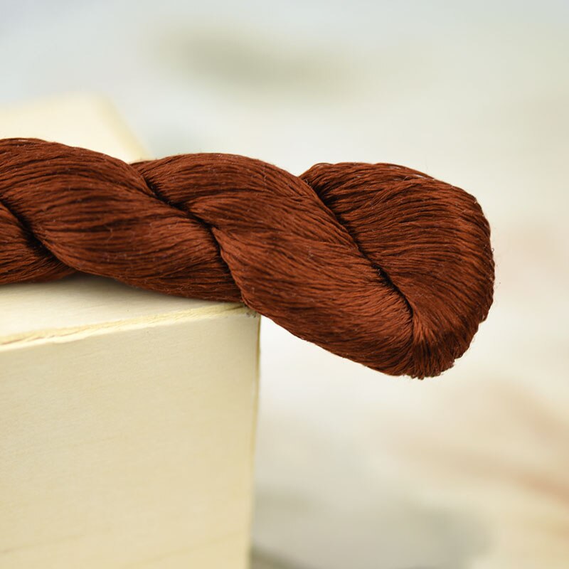 silk embroidery thread / 100% silk thread /hand embroidery embroider cross stitch/ reddish brown/8 gradient colors: 8