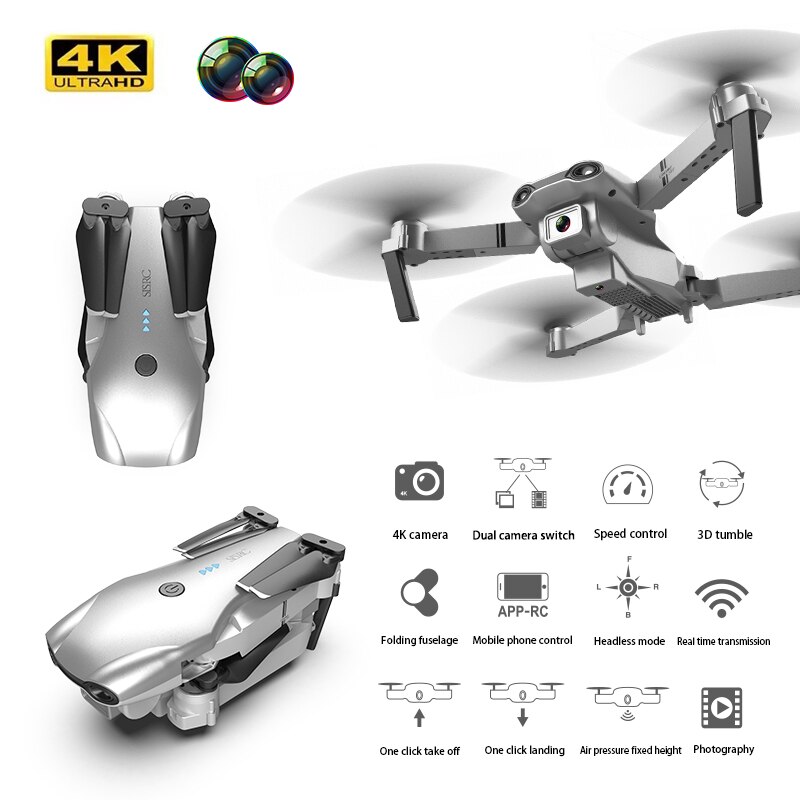 Drone RC 4K HD doppia fotocamera fotografia aerea professionale WIFI FPV pieghevole Quadcopter altezza Hold DronToy