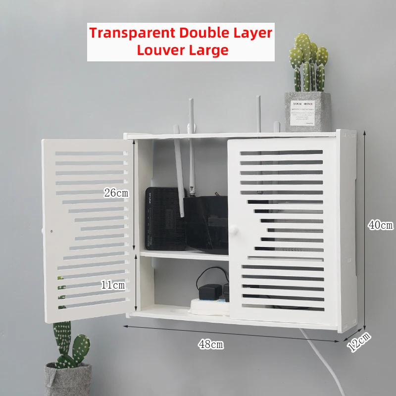kabellos Wifi Router Lagerung Kasten Wohnzimmer Steckdose Wifi Dekoration Zauberstab-montiert TV einstellen-oben-Kasten Gestell Kabel Energie Organizer: Freier Raum
