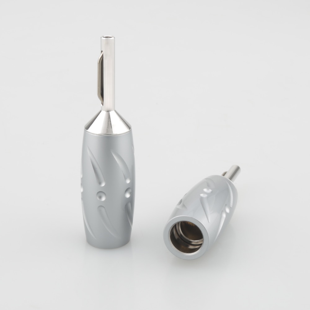 Viborg  vb402r pure koperen rhodium geplateerde banaanstekker, pure koperen high-end banaanstekker voor luidsprekerkabel