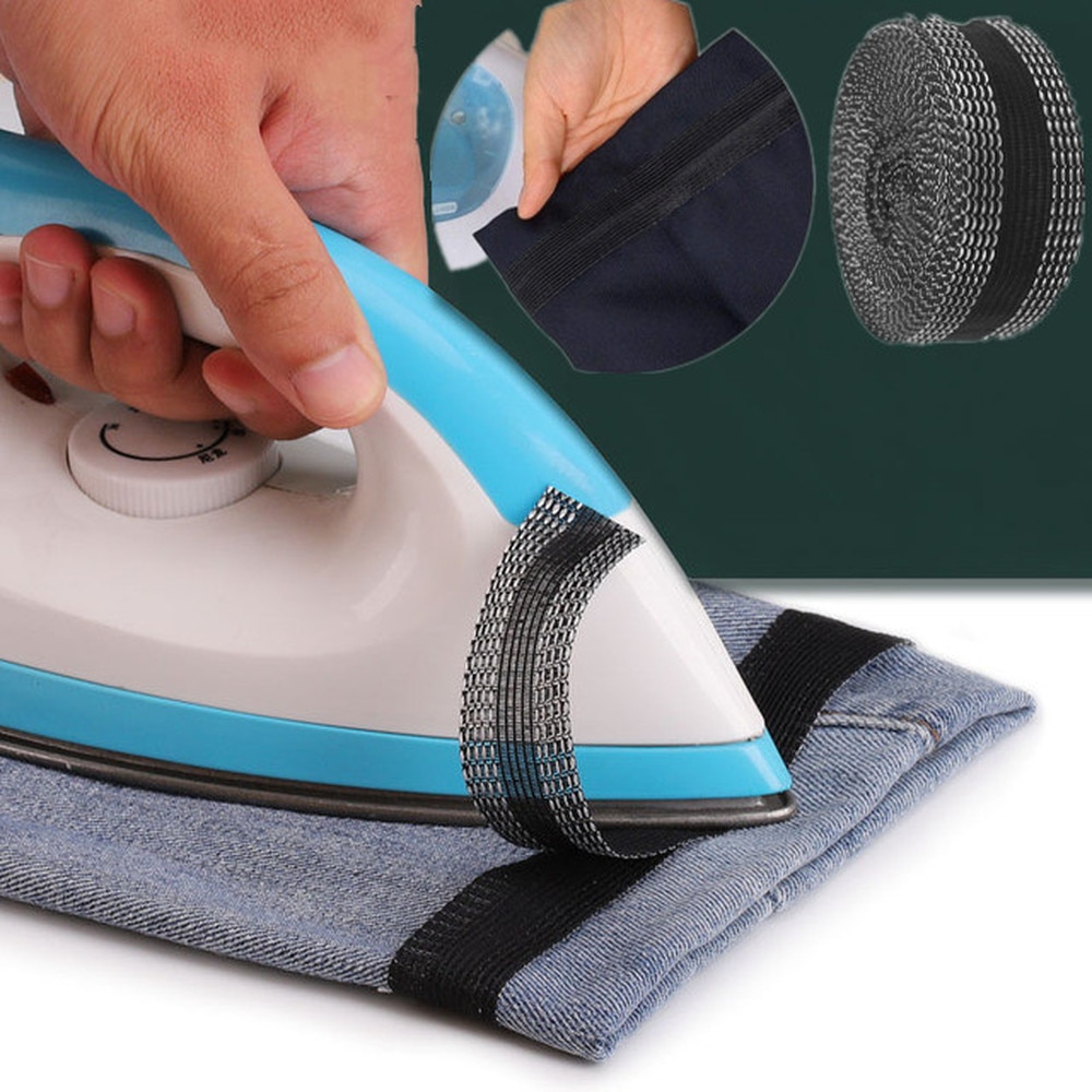 Pantalon auto-adhésif 1/3/5/10M, raccourcit les bords, réparation rapide de la pâte de pantalon pour Jean, tissu à coudre pour bricolage