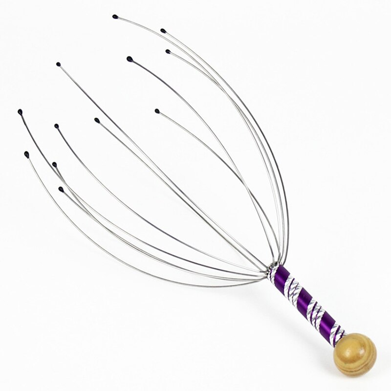 1 PIÈCES Tête De Poulpe Cuir Chevelu Relaxation Massage Soulagement De La Douleur Masseur Anti-Stress Relaxant Griffe Métal Masseur Dispositif Unisexe