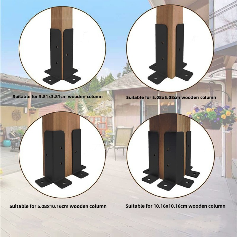 Adjustable Heavy Duty Wood Fence Trellis Post Corner Bracket Basic Support Accessories Outdoor Pavilion Deck Base