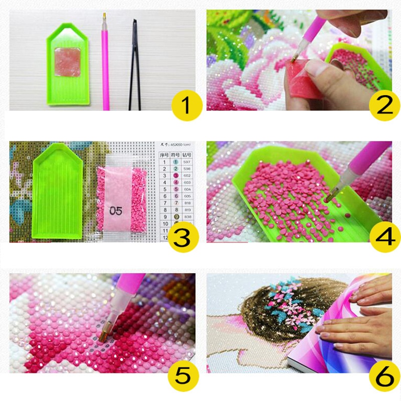5d gjør-det-selv-maleri "fargerik sommerfugl" 3d diamantmaleri runde rhinestones diamantmaleri broderidyr