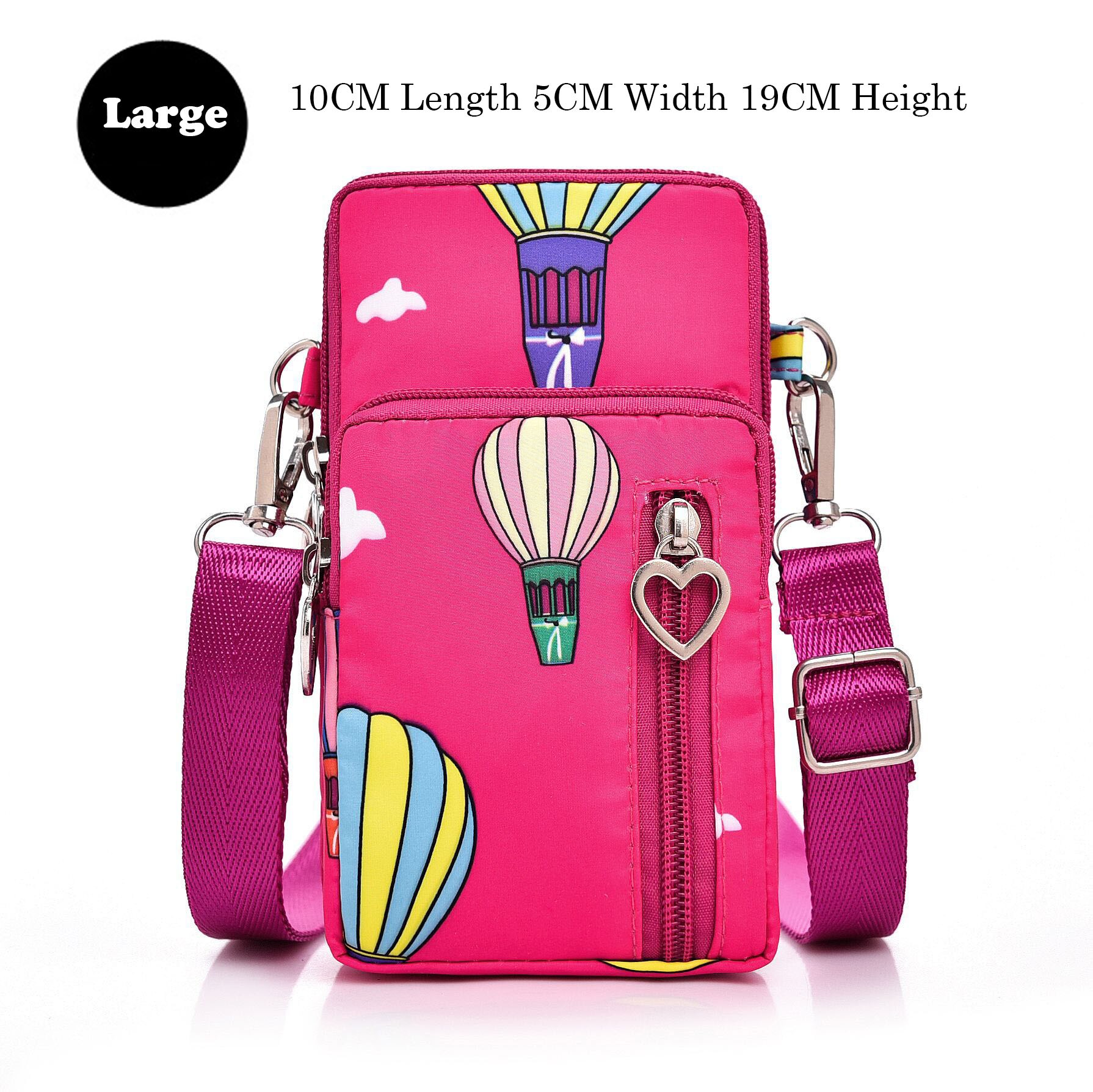 Mobile Phone Pouch for iPhone X XR XS 7 8 6 6s Plus Wrist Bag for iPhone 11 Pro Max Ladies Girl Shoulder Small Bags Case: Small Rose