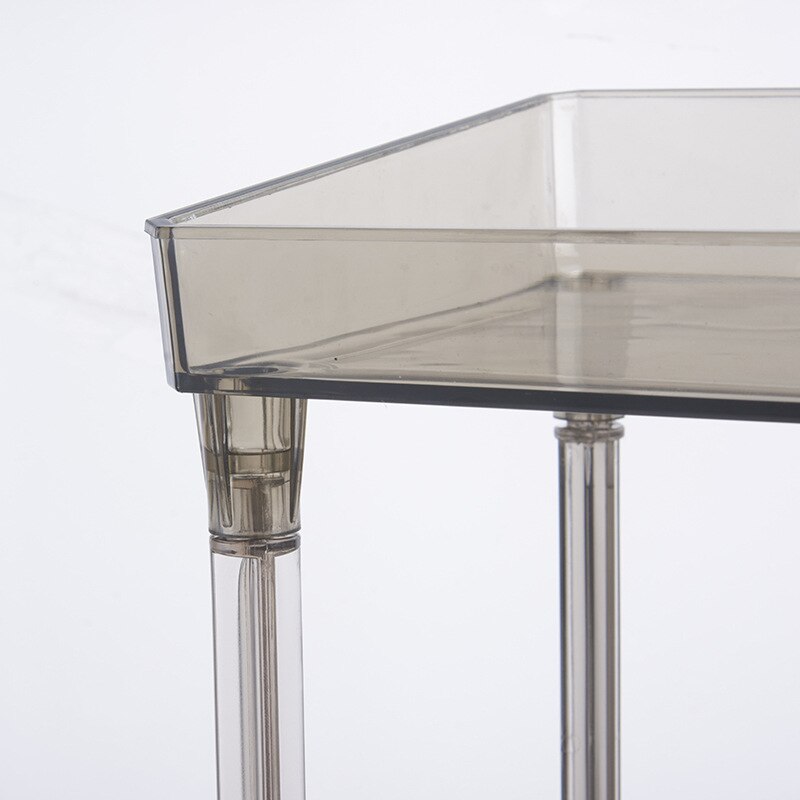 Dressing Table Storage Rack Two-Layer Cosmetic Box Lipstick Hollow Storage Box Breathable Storage Box Double Transparent Rack Tr