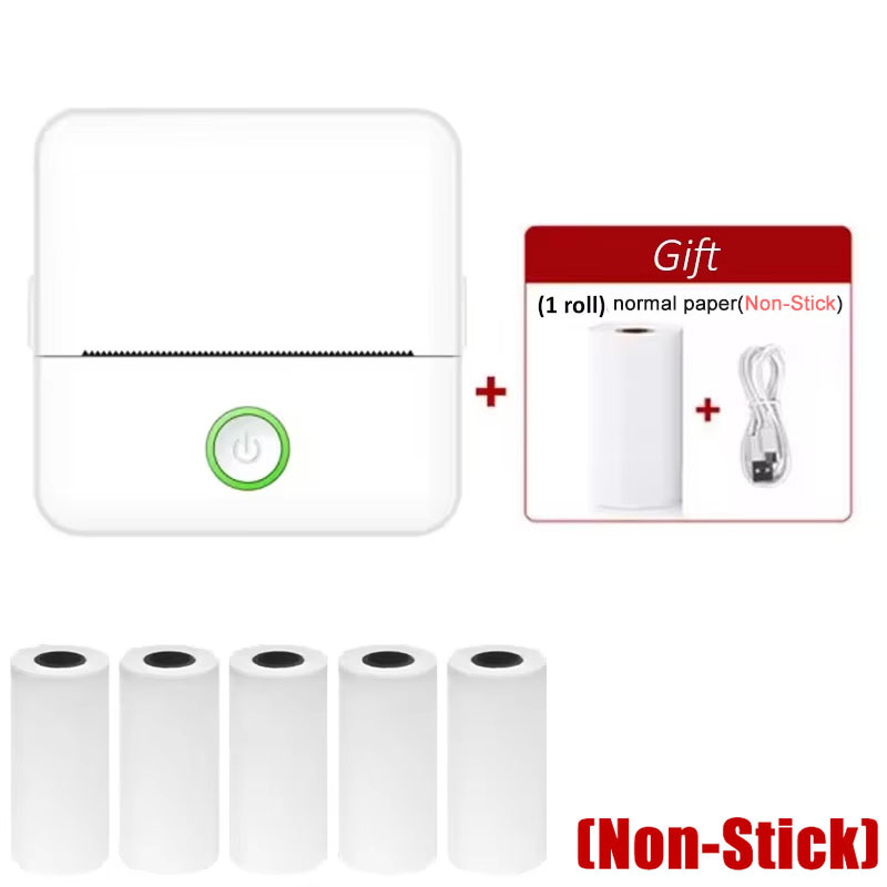 X6 mini HD printer portable sticker label Printer Bluetooth pocket thermal printer with paper for student note inkless printing: Red