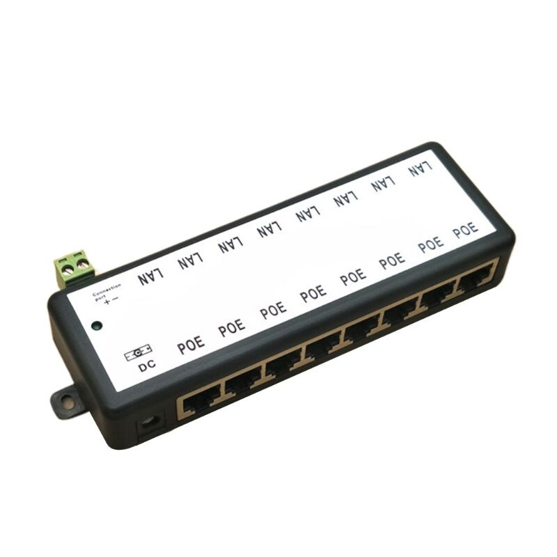 8 Ports POE Injector POE Splitter for CCTV Network POE Camera Power Over Ethernet IEEE802.3af