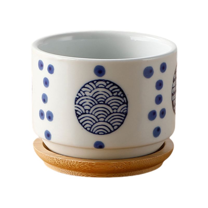 Japanese Style Cloud Ceramic Flower Pot Qinghua Porcelain Garden Succulent Planting Pot Indoor Flower Pot Desktop Decor Vase: Type B