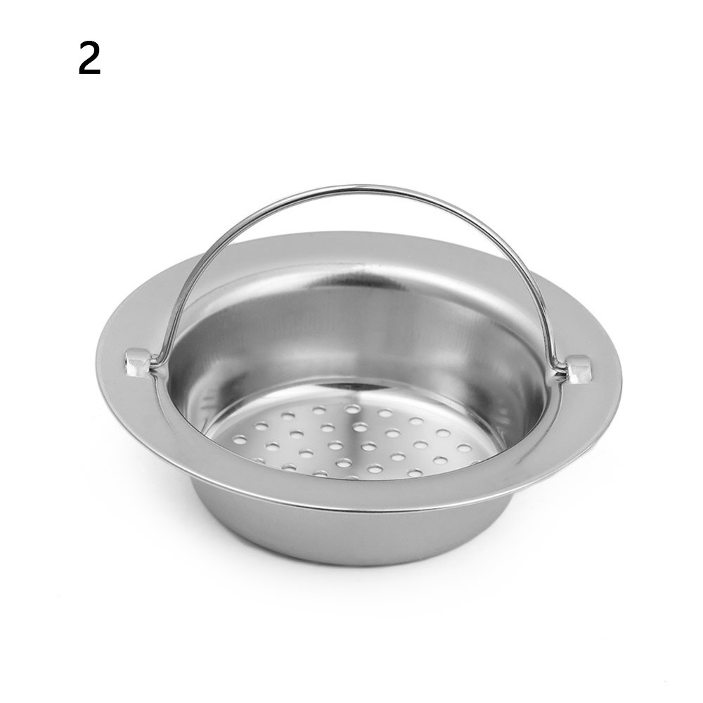 Rvs Spoelbak Zeef Food Haar Stopper Plug Filter Mand Water Wastafel Plug Badkamer Douche Keuken Accessoires Schoonmaken: 2