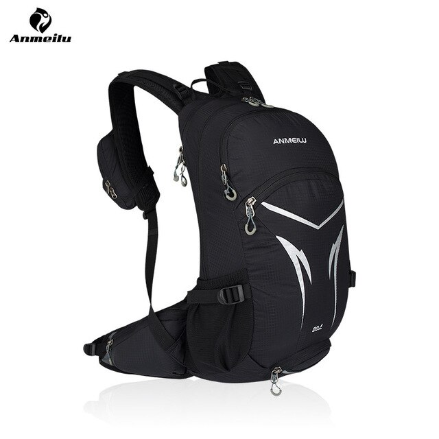 20L Men's Women MTB Bicycle Backpack City Waterproof Ventilate Cycling Climbing Outdoor Sports Running Backpack: black