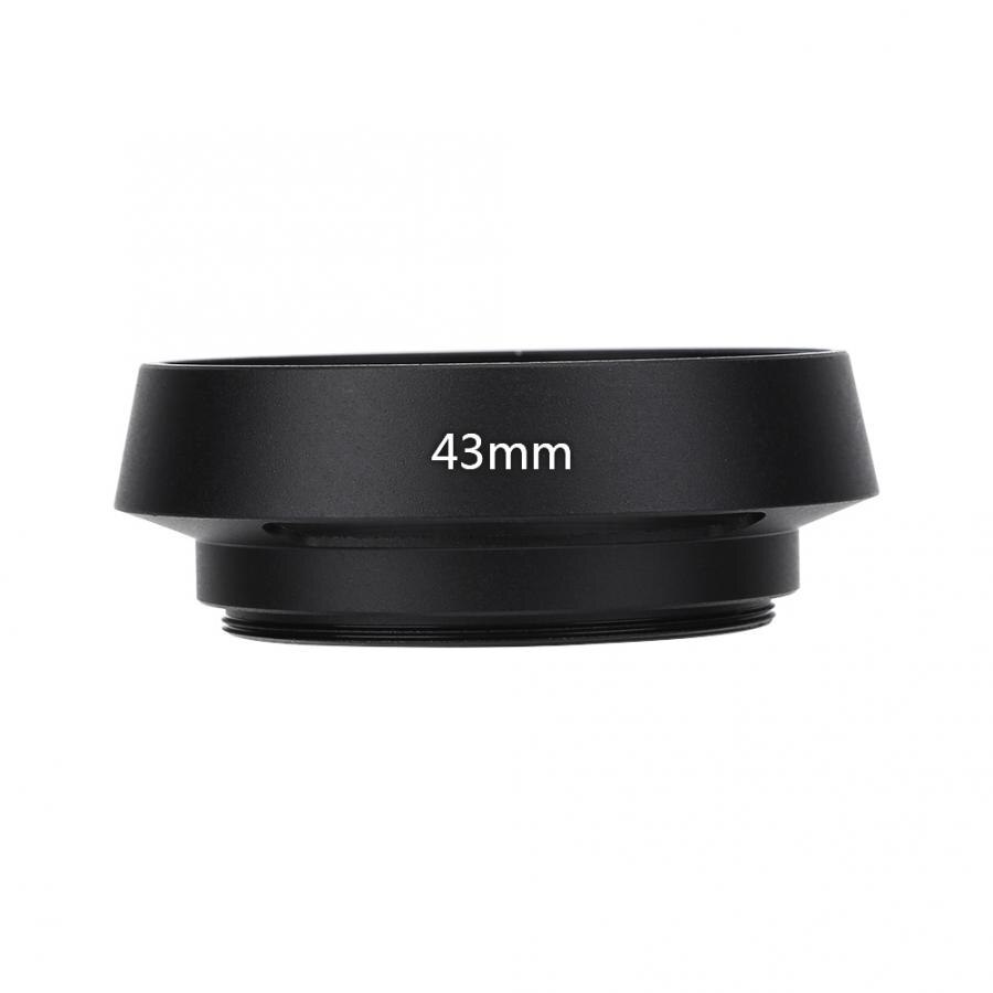 lens hood 43mm Black Metal Lens Hood with Plastic Lenses Cap for Leica Photography Accessory len accessories Lens Hood with Cap