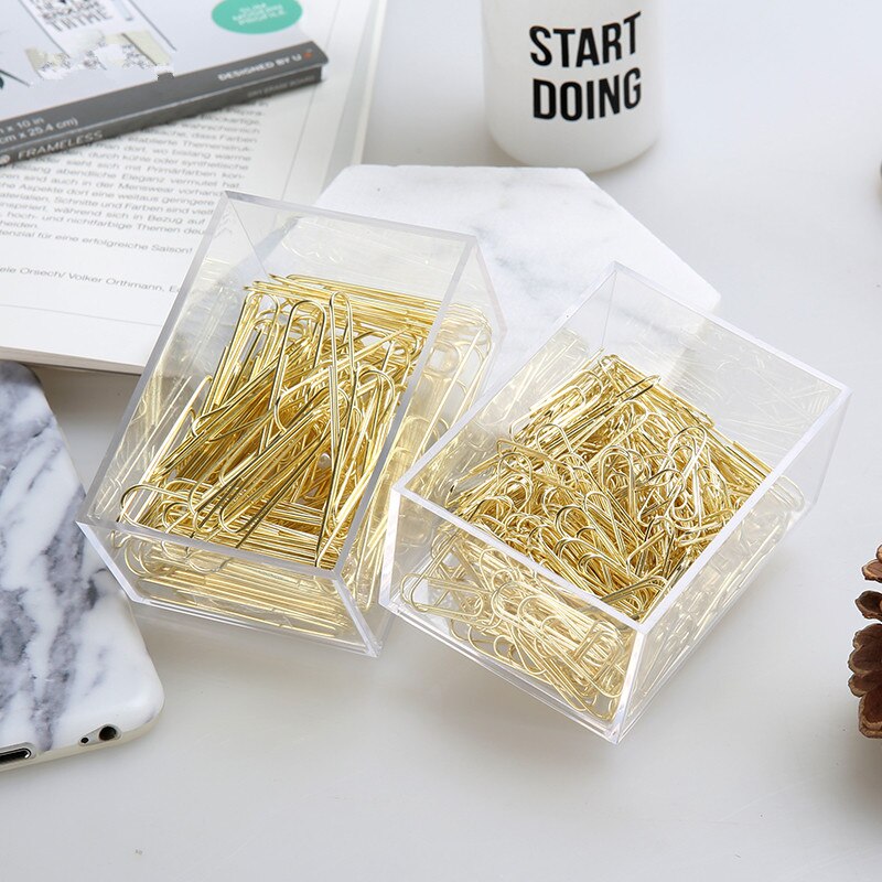 200 stk 28mm clips fuld metal guldfarve u type papirclips kontoret & skoleartikler materiale escolar papirvarer