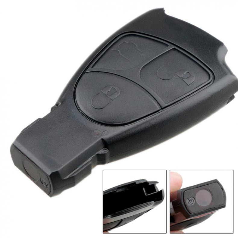 3 knapper bilnøgle smart shell taske udskiftning fjernbetjening passer til for-mercedes-benz  w168 w202 w203 w208 w210 w211