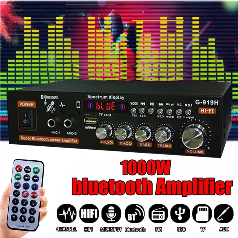 G -919h 1000w hjemme effektforstærkere lyd bluetooth forstærker subwoofer højttalere teater lyd lydsystem 220v/110v fm usb
