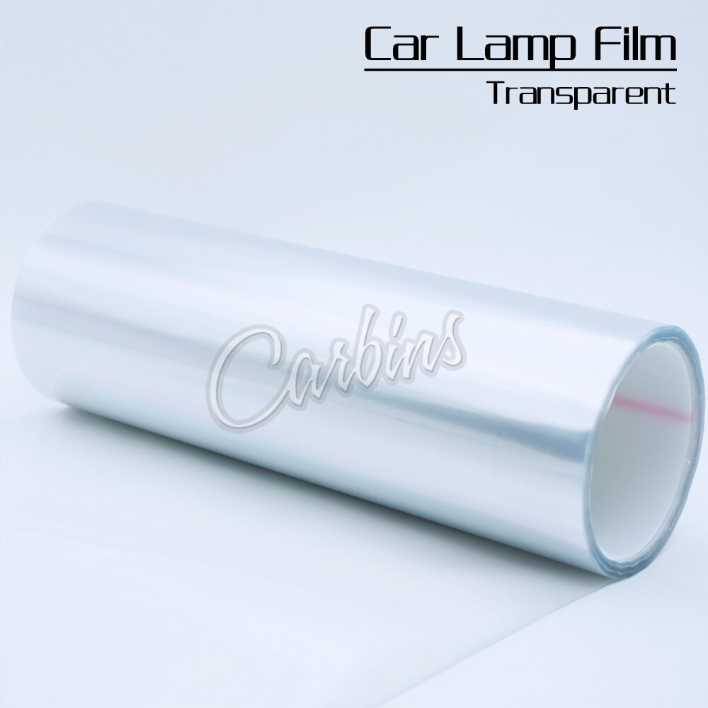 30*200cm Car Styling Headlights Taillights Translucent Vinyl Film Wateproof Protective Changing Color Auto Lights Film Sticker: Transparent