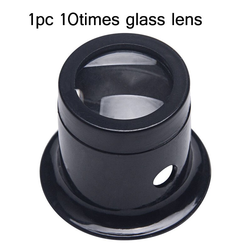 Watch Repair Tool Magnifier 5X 10X 15X 20X Glass Loupe Eyepiece Eyes Clip Magnifier Watchmaker Watch Part Battery Removal Tool: 10 times  glass lens