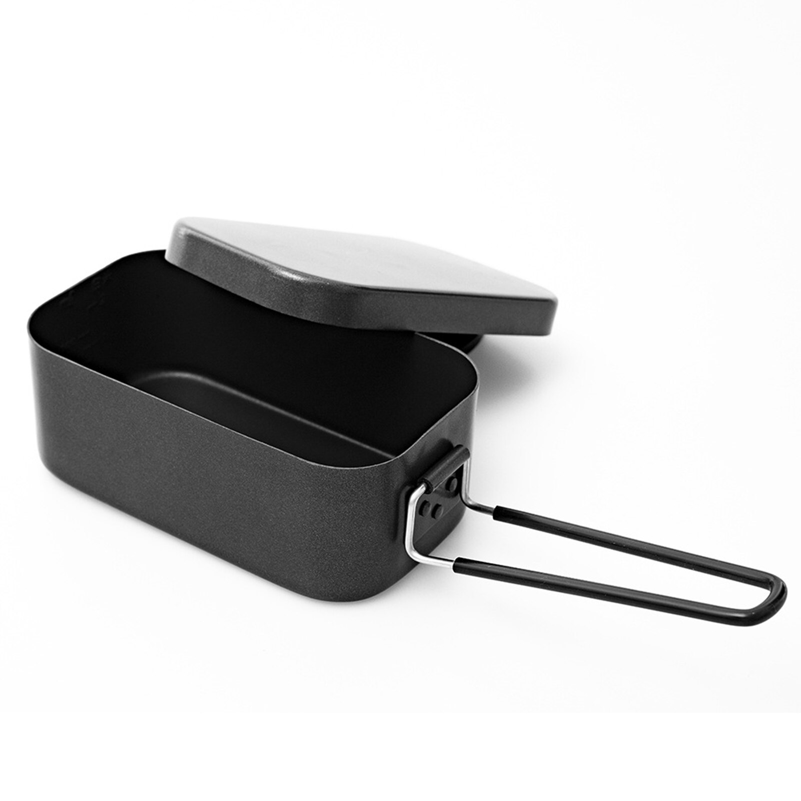 800ml Nonstick Aluminum Tin Box Lunch Box Food Storage Container w/ Handle for Camping Hiking Picnic Home camp cooking supplies