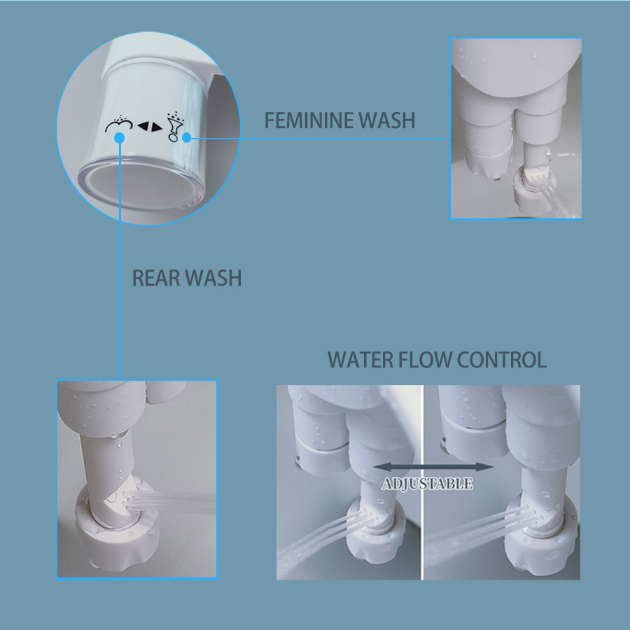 Toilet Seat with Bidet Fresh Water Spray and Self-Cleaning Nozzle and Hygienic Protection Grille, Not Electro-Mechanical Easy