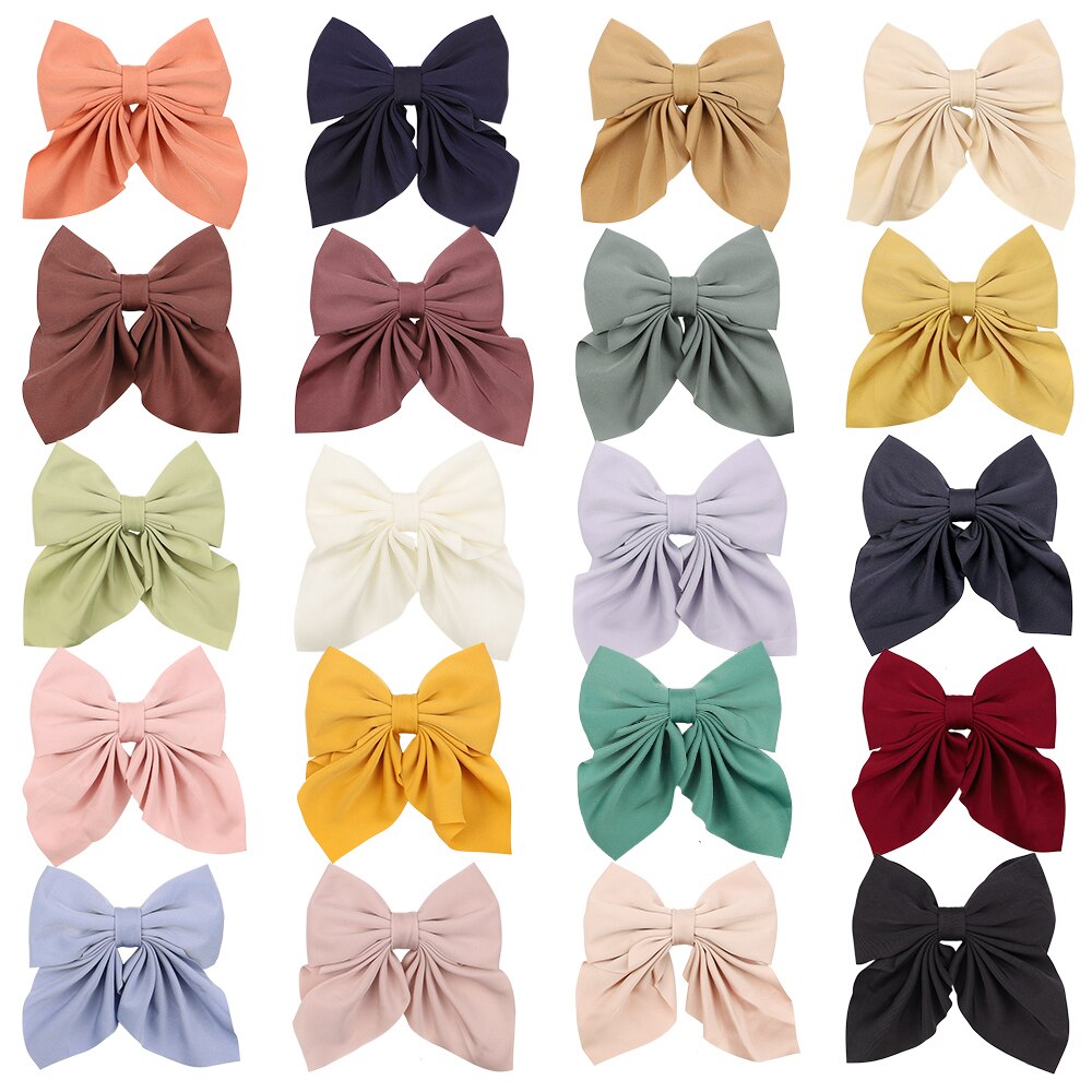 1 pieza de lazos grandes para el cabello, pinzas para el cabello de satén de dos capas, lazo de mariposa para niñas, horquilla con lazo, horquilla de , accesorios para el cabello