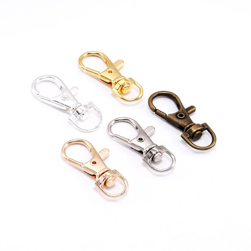 10Pcs/Lot KC Gold Bronze Color Metal Lobster Clasp Hooks Connector For DIY Making Key Chain Jewelry Findings Accessories