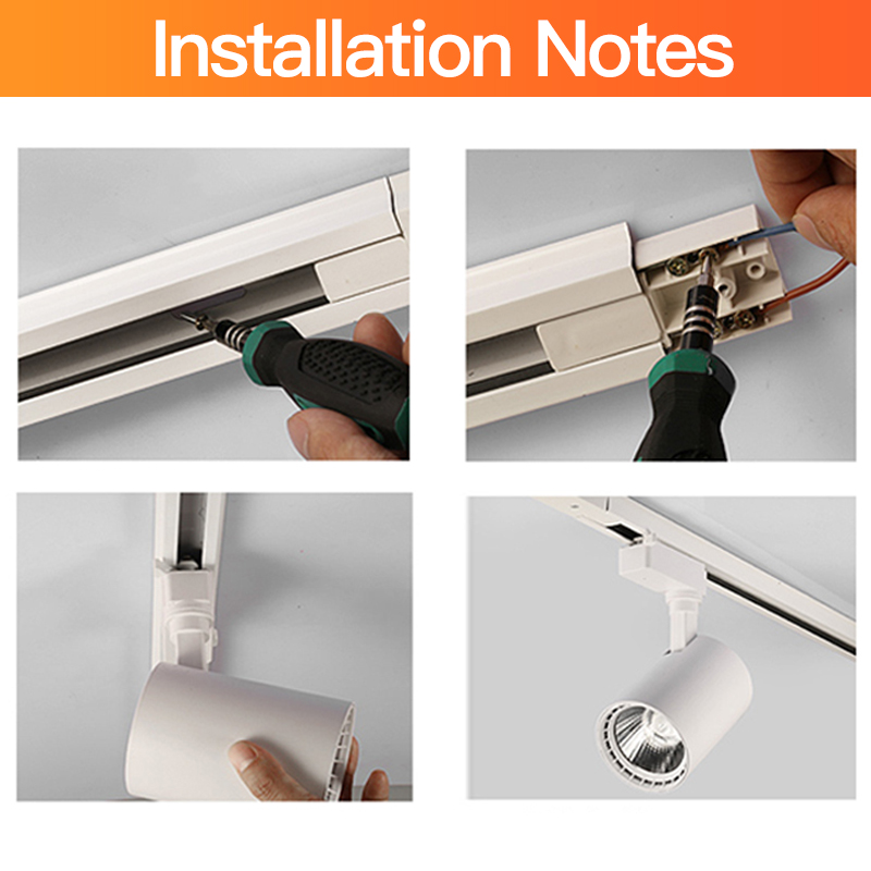 Luz de pista led 12w 20 30 40 cob luzes de pista trilho lâmpada de alumínio trilho luminária ponto luz para casa