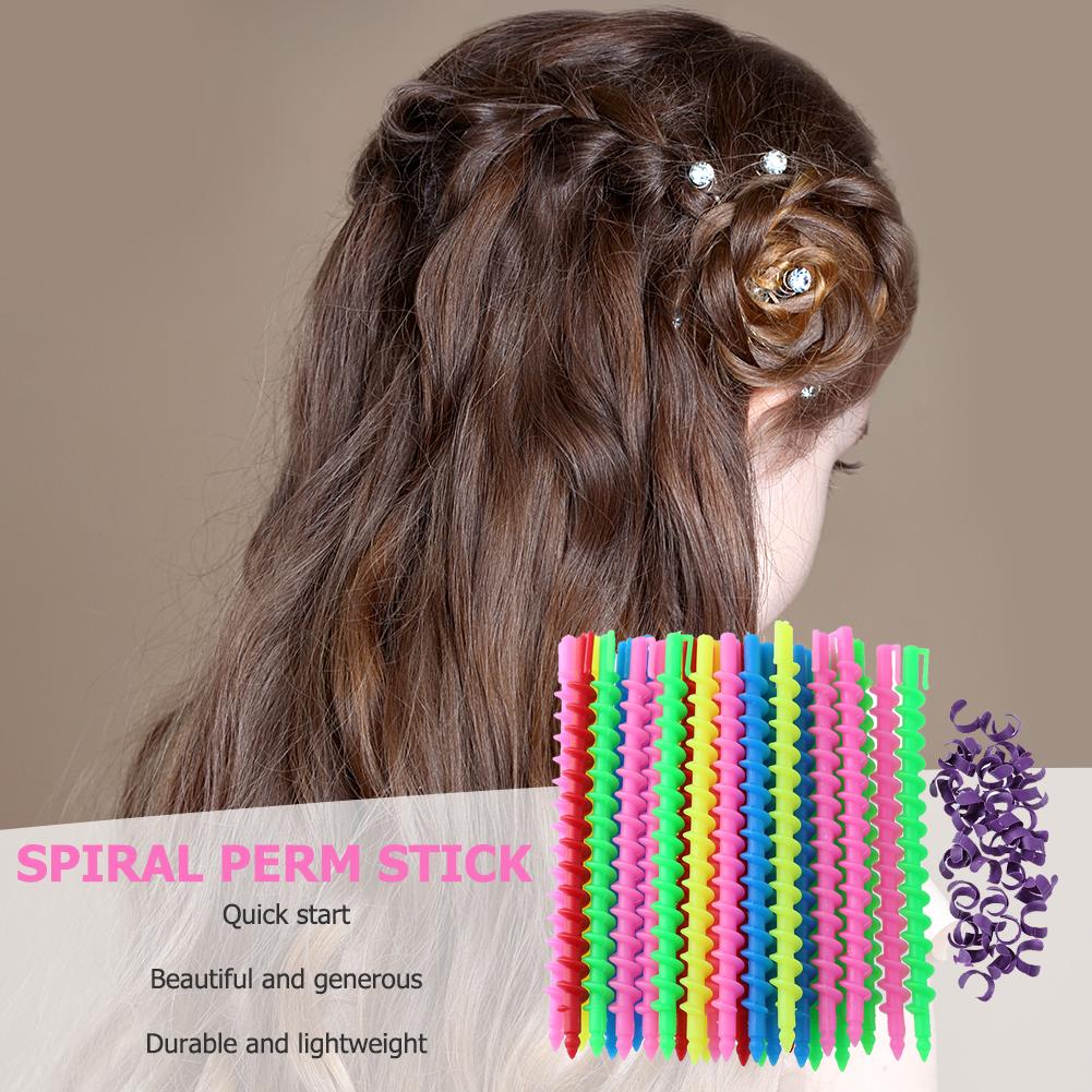 18/35PCS Hair Perm Rods Plastic Long Spiral Hairdressing Styling Curler Rollers Salon Tools Durable Barber Salon Accessories