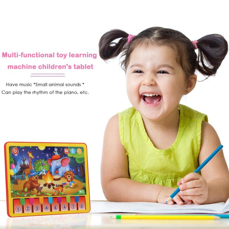 Early Education Multi-function Learning Machine ABS Multi-function Animal Performance Play Piano Children Music Learning Tablet
