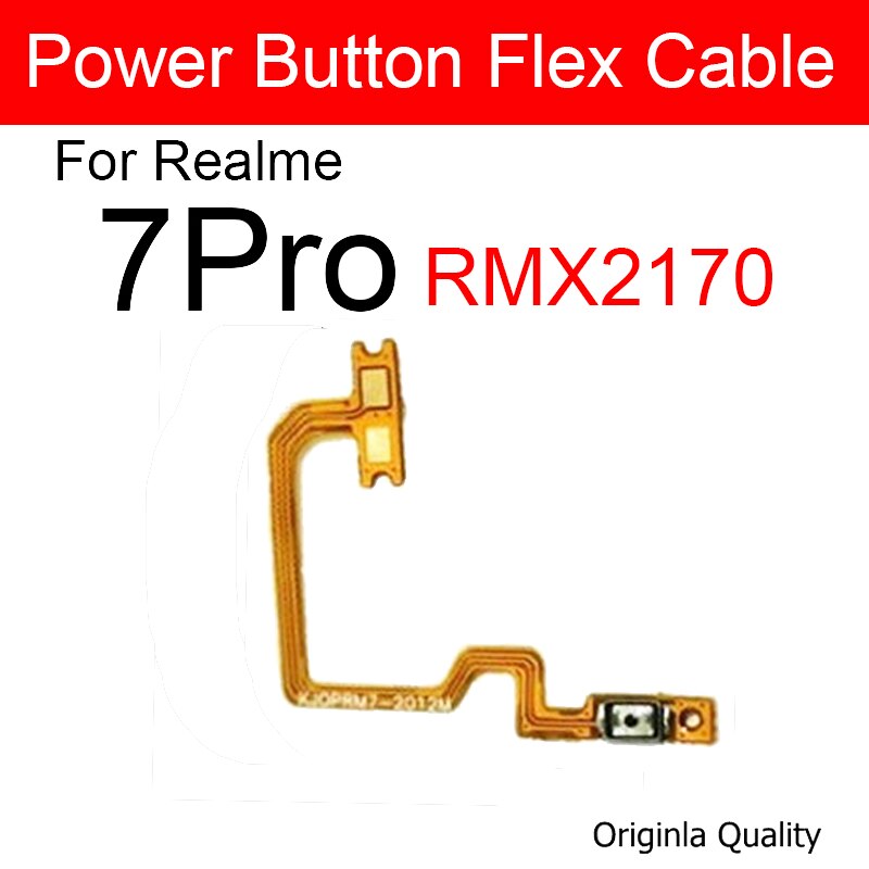 Przyciski regulacji głośności przewód kabel dla Oppo Realme 7 7i 7zawodowiec 8 8S 5G boczne klawisze głośności przewód elastyczny płaski mini spust części zamienne: 7Pro Power