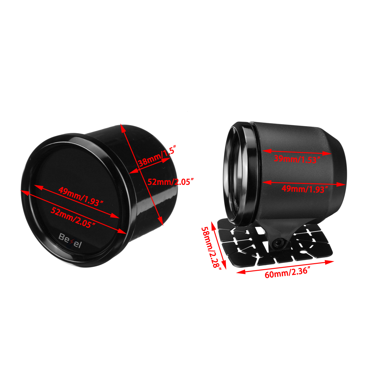 2 Inch 52mm Universal Car Tachometer 12V Tacho Gauge Meter Digital LED Readout Display 0-9000RPM 10 Colors with Mount Bracket