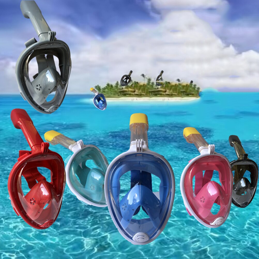 All Dry Silicone Snorkeling Suit Anti-Fog Diving Mask Full Face Snorkel Equipment Mask Waterproof Swimming Diving Mask