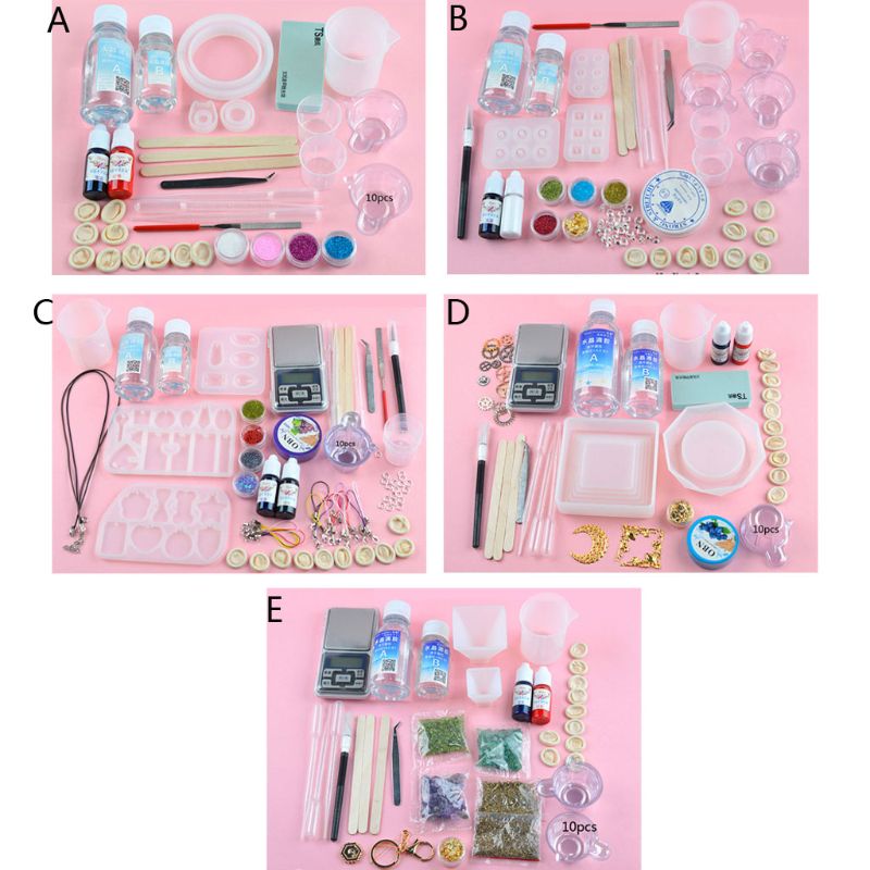Pirâmide pulseira contas anel pingente cinzeiro resina arte molde kit resina cola epoxy molde de fundição diy artesanal jóias fazendo ferramentas quentes
