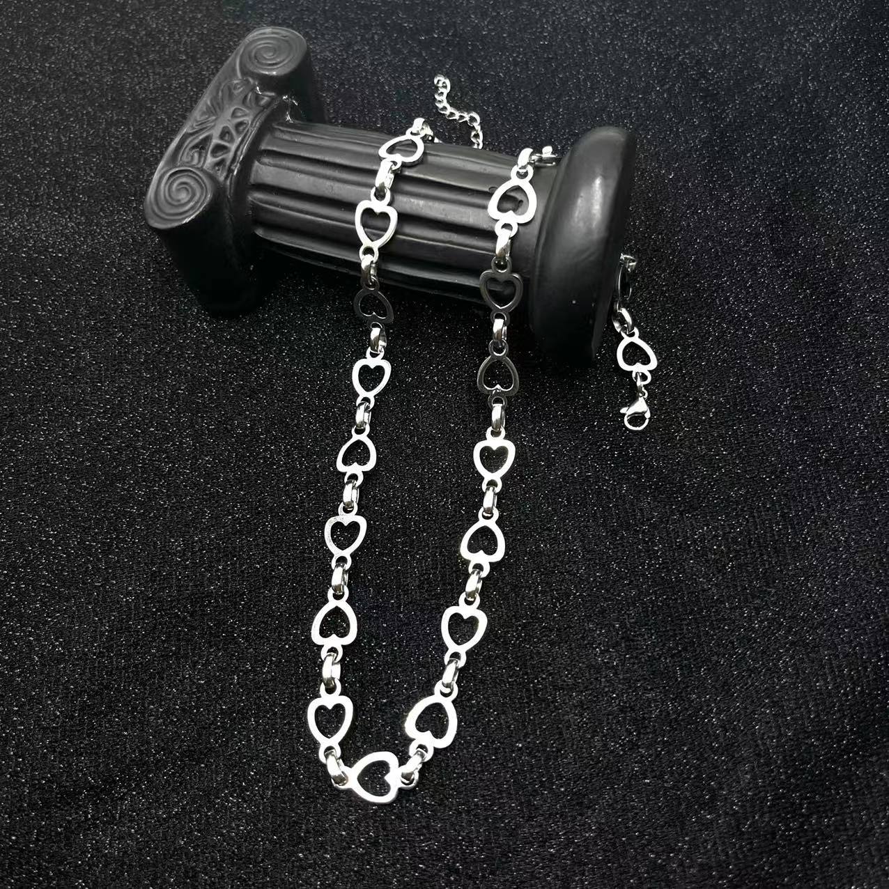 Stainless Steel Chains Hand made Link Necklaces Silver Color Jewelry Never Rub Off Choker: a10