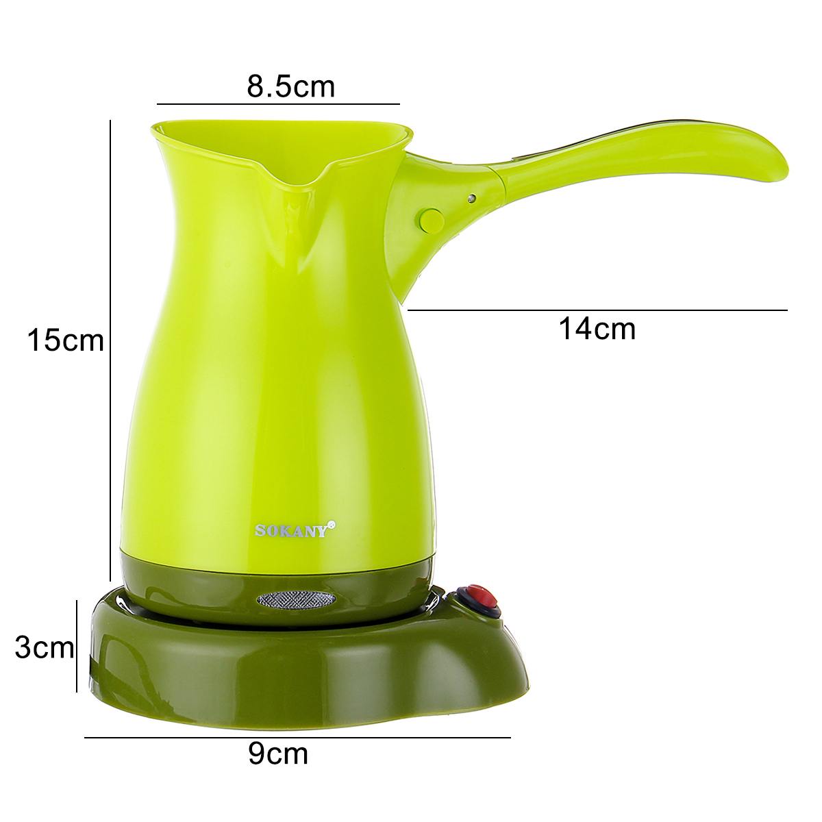 Portable Electric Coffee Maker Espresso Tea Moka Pot 220V Turkish Greek Coffee Machine Anti-slip Base Food Grade ABS Kettle