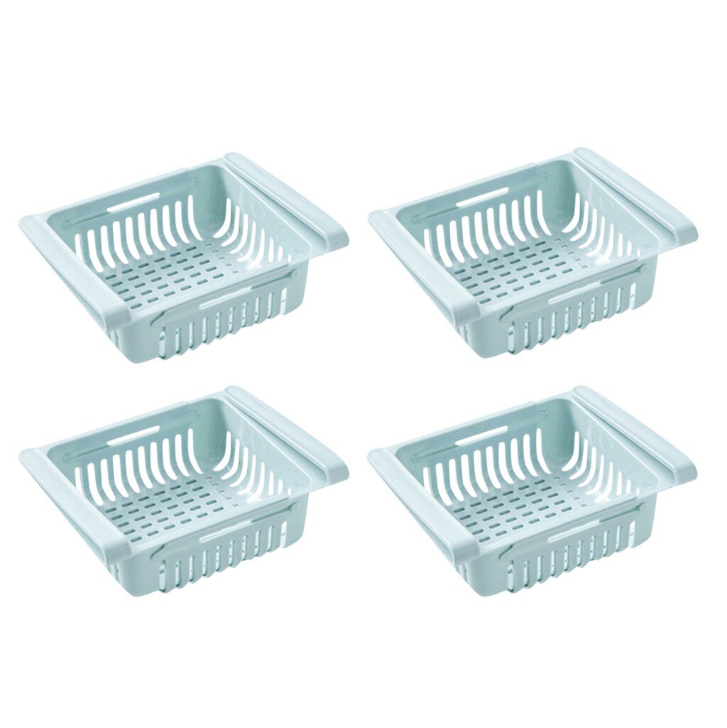 1/2/4 Pcs Organizer Koelkast Vriezer Organizer Koelkast Opslag Rack Plank Lade Organizer Voor Keuken