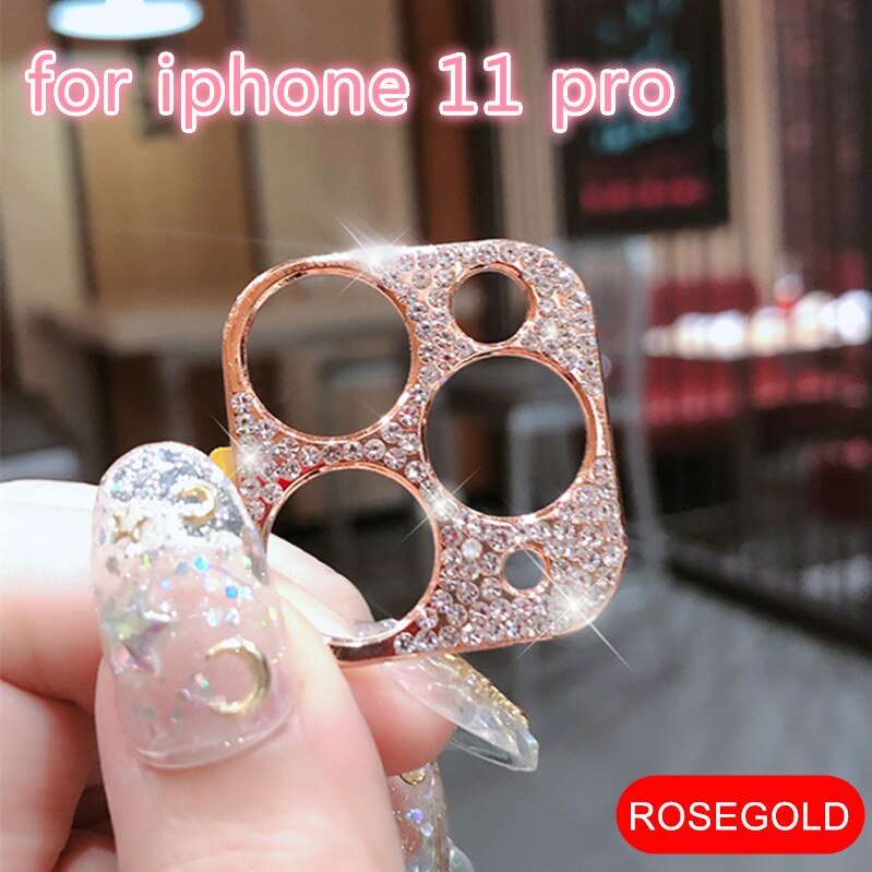 Bling Diamond Camera Lens Protector For iPhone 11 Pro Max Glitter Rhinestone Camera Protective Ring For iPhone 11 Pro Max Cover: 5