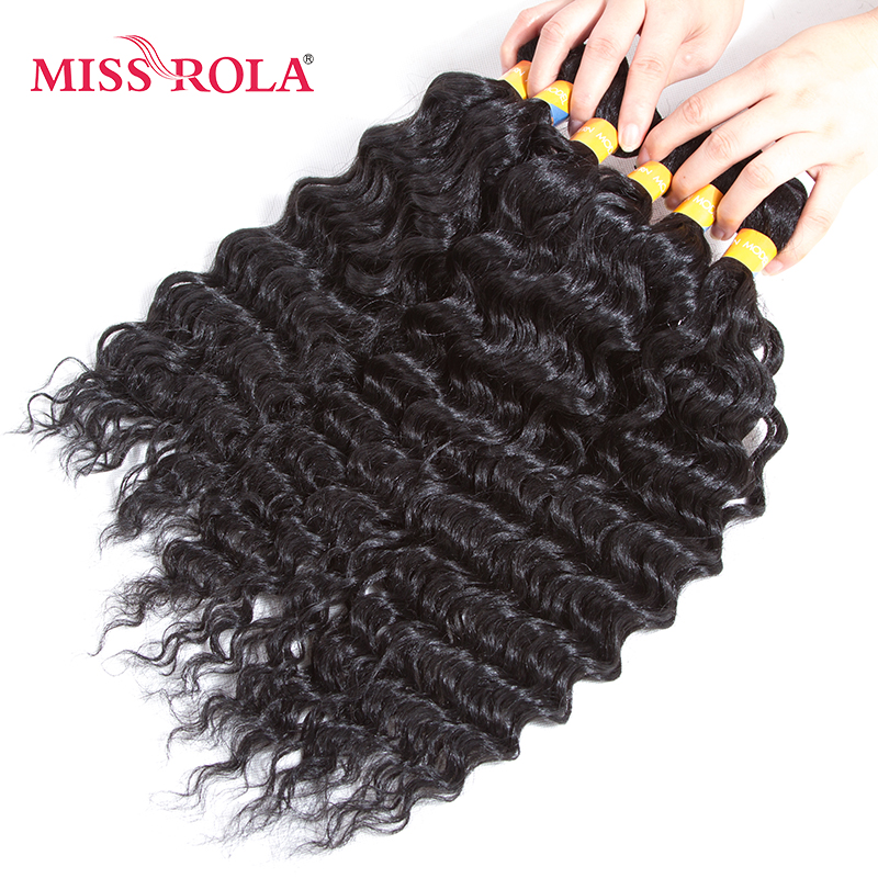 Miss Rola Rose Wave Synthetisch Haar Weave 6 stks/partij Zwarte Korte Golvend Kanekalon Haar Extensions Bundels Aanbiedingen voor Vrouwen 14-18 inch