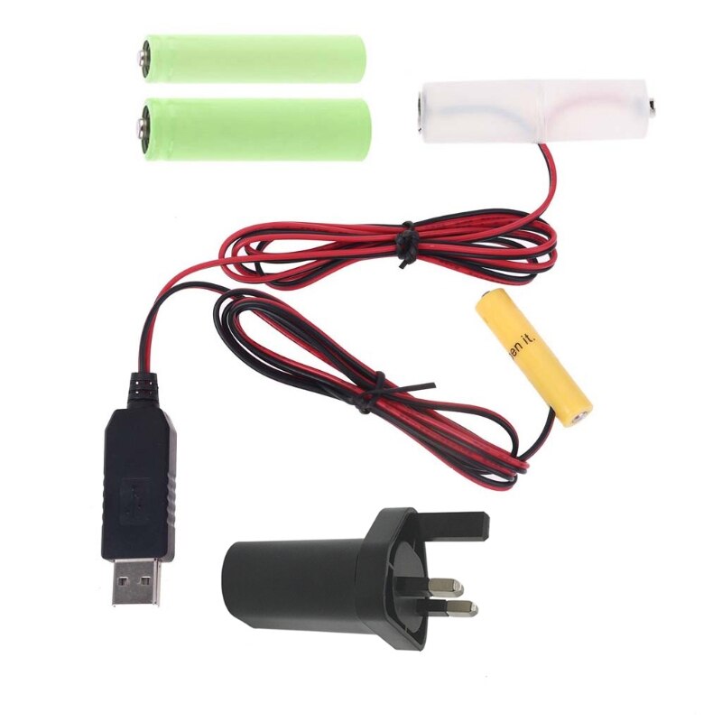 Set Eliminatori Batteria USB AAA &ndash; Sostituti Per 4.5V E 3V &ndash; Ricarica USB