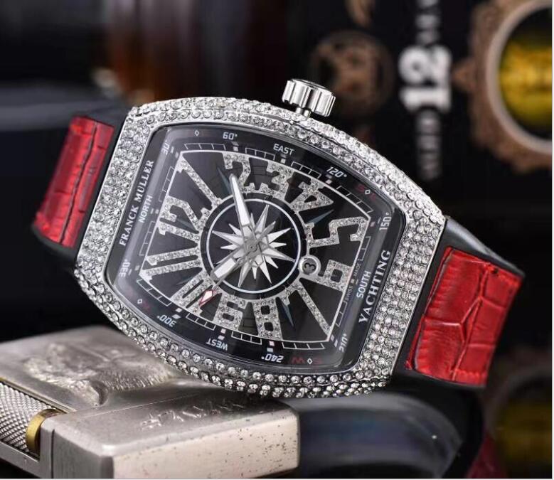 Armbåndsur herre mænds ure top mærke luksus bling guld diamant ur vandtæt ur
