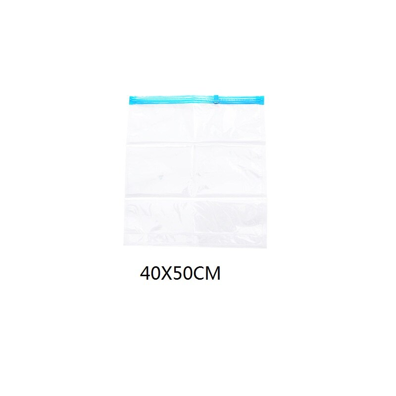 Bolsa de vacío de compresión enrollable a mano, bolsa de almacenamiento de plástico para ropa de casa, comprimida, plegable, ahorro de espacio de viaje, bolsas de sellado: 40X50CM