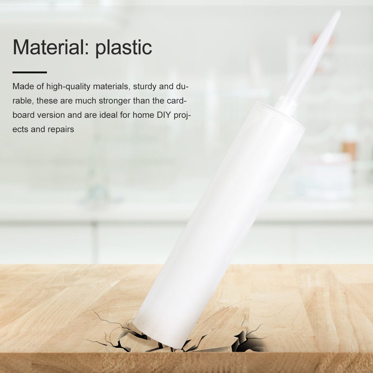 5 Pcs Empty Plastic Caulk Tubes Refillable Sealant Caulking Tube Home Supplies